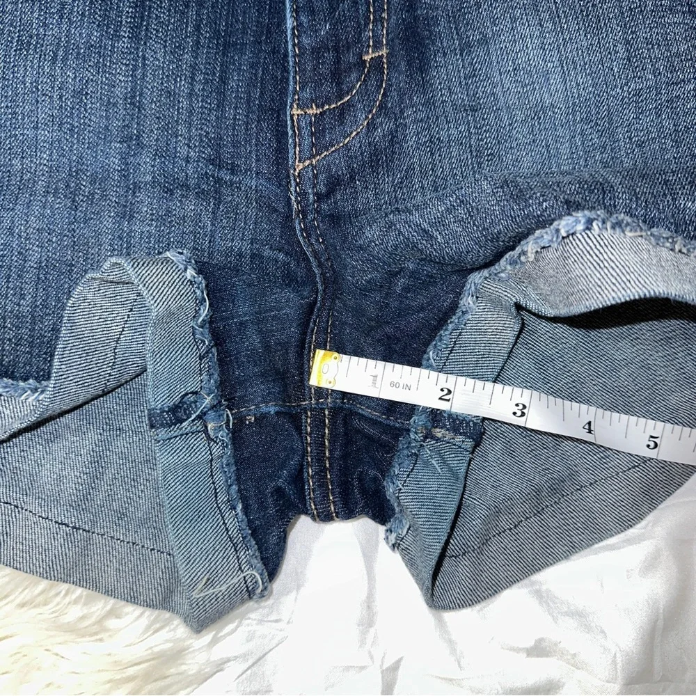 STS Blue Jeans (Nordstrom) | High Rise Denim Shorts Medium Dark Wash Cuffed Hem